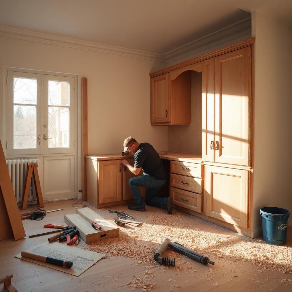 Chantier — Salon + entrée